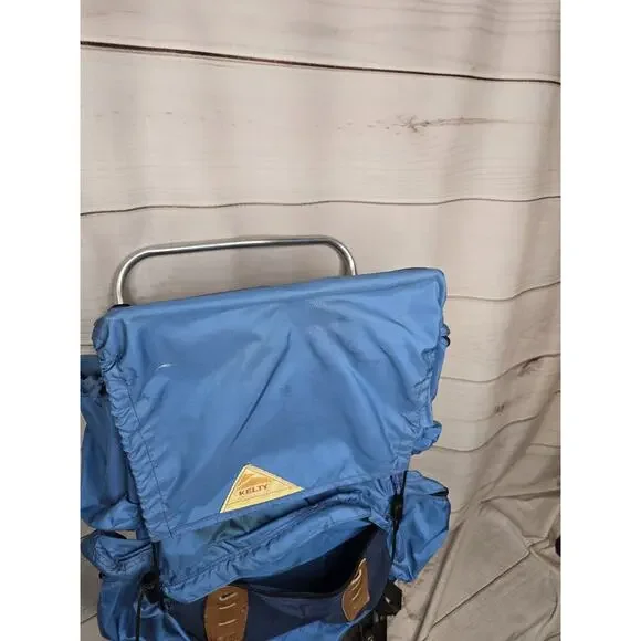 Vintage Kelty External Aluminum Frame Pack Backpack Camping Hiking Blue EUC